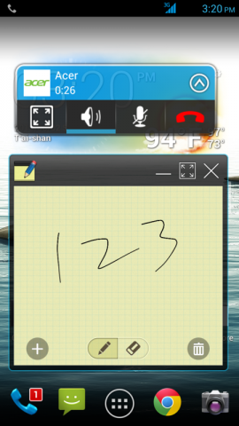 Liquid S1 mit Float UI (Bild: Acer)